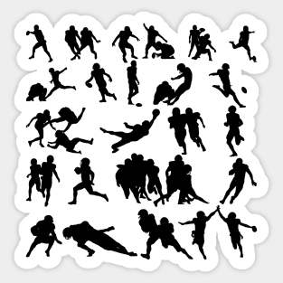 American Football Poses Stickers Sticker
